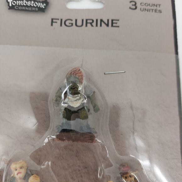 Tombstone Corners Halloween 3 Figures Monsters Scary - Picture 10 of 11